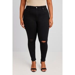 MWT Levi's 721 Skinny Jeans Women's Plus Size 24W Black‎ Stretch Denim High Rise